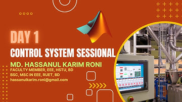 Day 1: Control System Sessional with Matlab [Bangla]