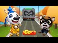 Talking Tom Gold Run New Update - Stone Age Hank vs Raccoon Boss Fight in Flower Power | Funny Race