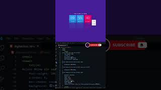 Digital Clock With Reflection Effect Css & Javascript Animation