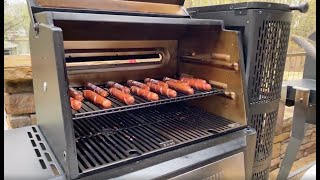 Smoked Spiraled Hot Dogs Recipe Masterbuilt Gravity Series 560