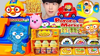 ASMR PORORO Convenience Store Food PARTY Ice cream Jelly Candy Desserts MUKBANG EATING SOUNDS