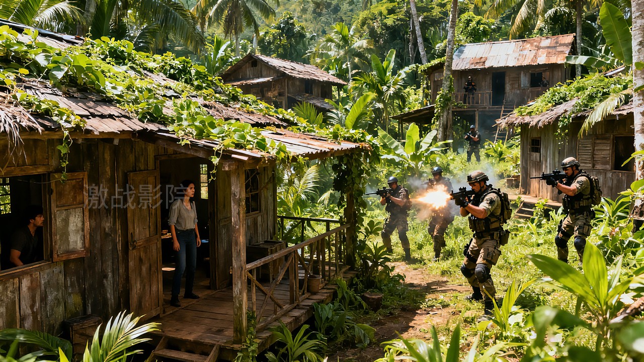 Film Aksi! Pasukan khusus menyerbu markas teroris untuk menyelamatkan sandera!