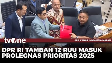 RUU Perampasan Aset Masuk Prolegnas Prioritas 2025-2026 | AKIM tvOne