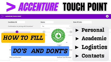 Accenture Touchpoint Portal | Submit Documents & Update Information | Accenture Onboarding Made Easy