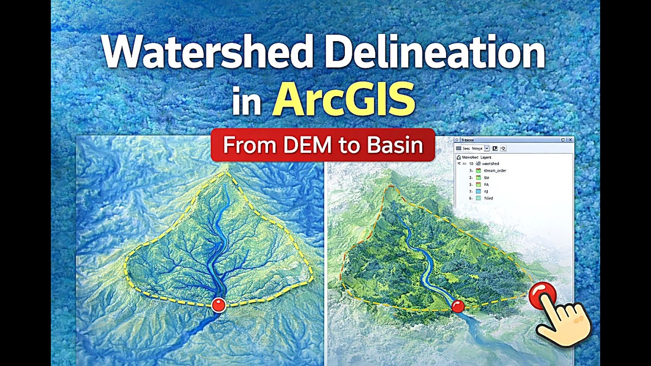 How to Delineate a Watershed from DEM in ArcGIS (Hydrology Tools ...