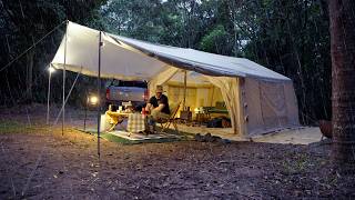Rain On Tent | Peaceful Solo Camping In Rain