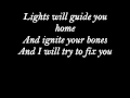 Secondhand Serenade Fix You lyrics on screen good version