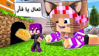 ماين كرافت : (قطقوطة لايف) لقيت الانسة قطة و حولتني الي فأر !!#1😱🔥