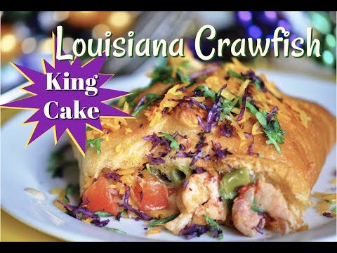 Mardi Gras Crawfish King Cake Recipe - Amazing Savory Easy King Cake With Louisiana Crawfish