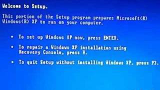 Installing windows xp from scratch part 1