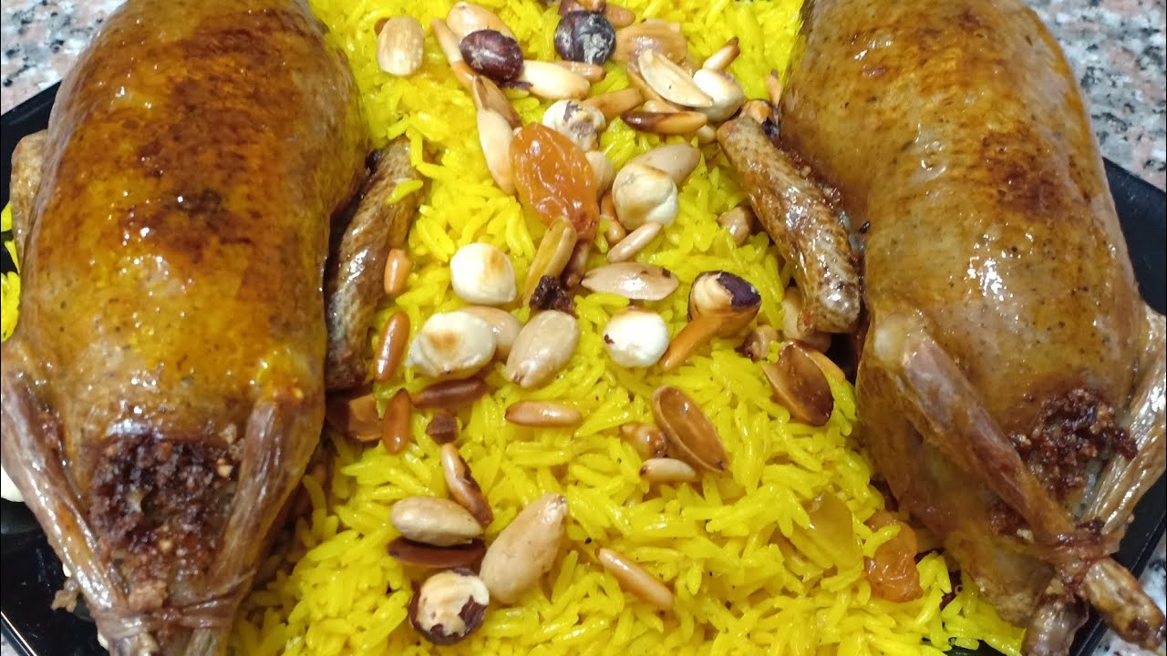 اسهل طريقه لعمل الرز البسمتي بالمكسرات وسر لونه الجميل مع صدفه جاد