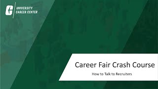 Career Fair Crash Course
