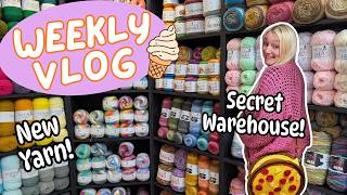 Secret Warehouse Visit, Yarn Haul & Blanket Progress | Crochet Vlog