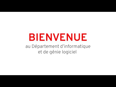 Portes ouvertes A-2021 : Département d'informatique et de génie logiciel