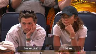 Tom Holland & Zendaya in attendance for Lakers-Warriors Game 2 🤩🕸