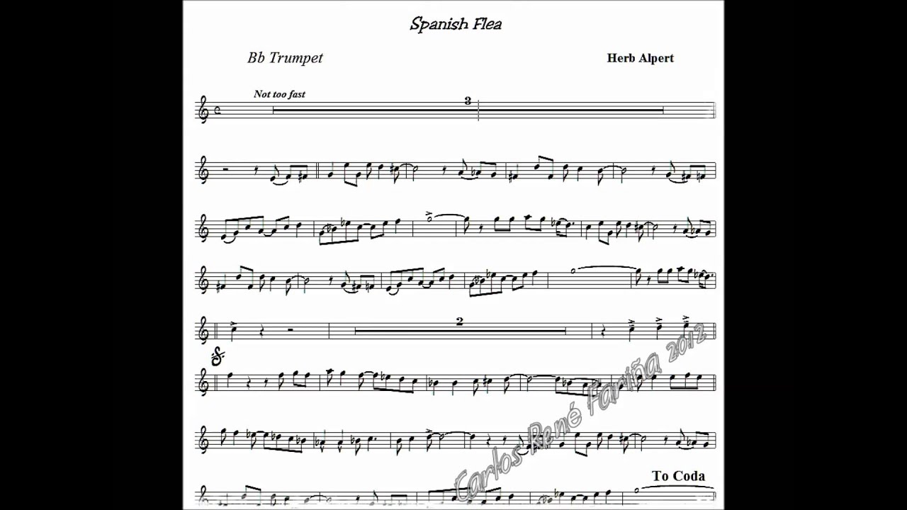 Spanish Flea (Herb Alpert) Trumpet base YouTube