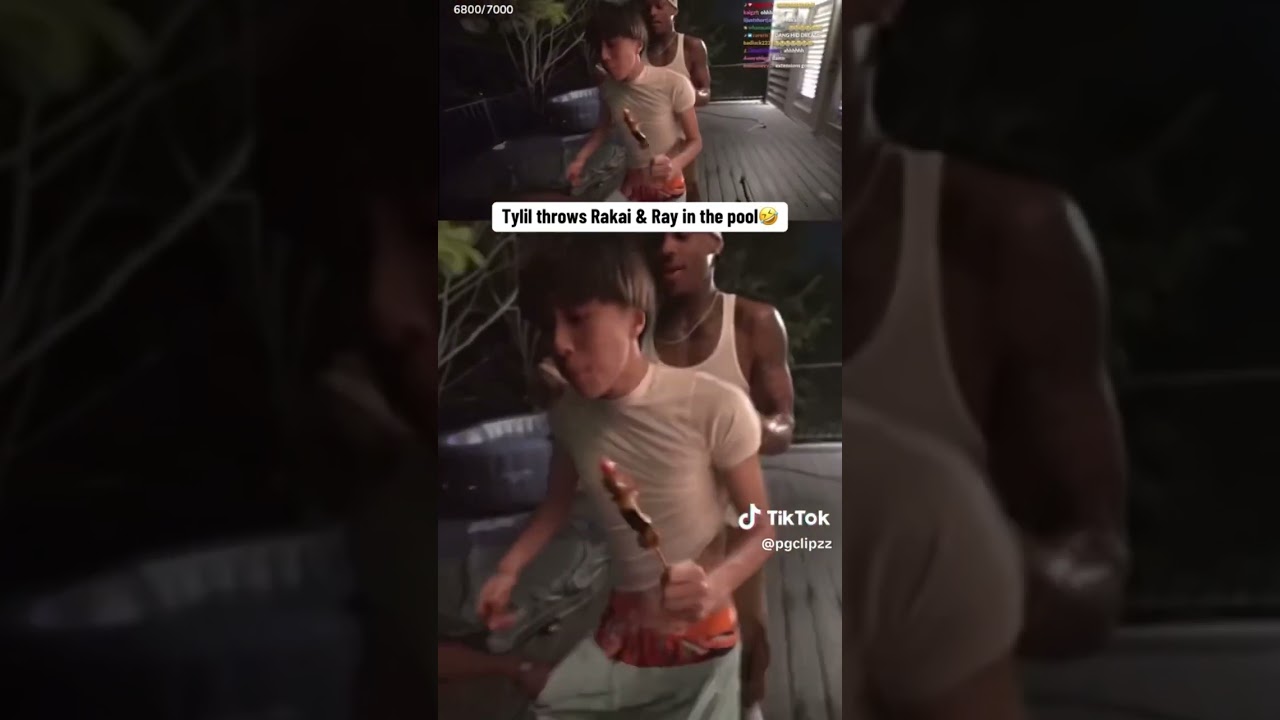 Tylil throws ray and Rakai in the pool