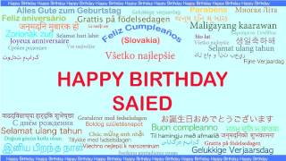 Saied   Languages Idiomas - Happy Birthday
