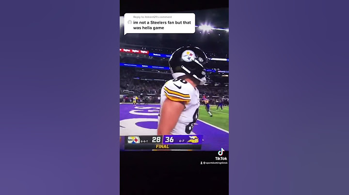 I am happy the Pittsburgh Steelers played until the final whistle