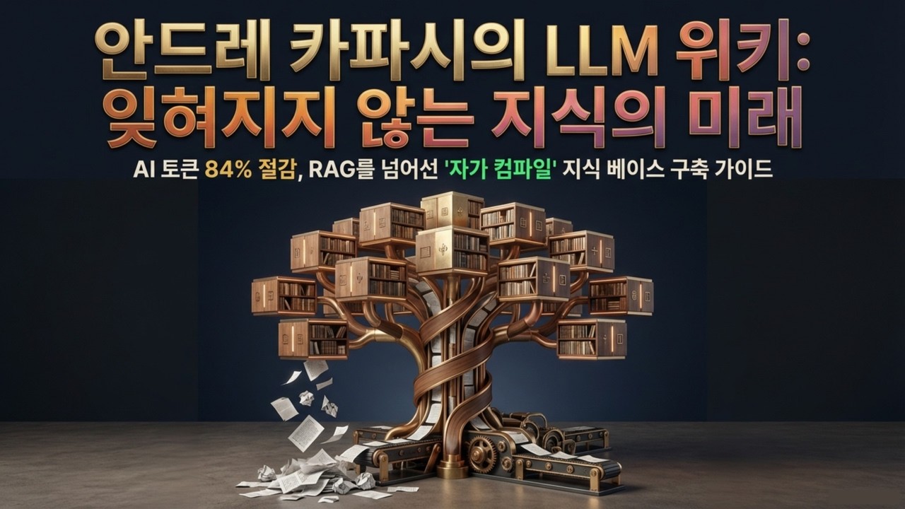 ⁣[LLM Wiki] 안드레 카파시의 LLM Wiki 완벽 가이드: 하이브리드 검증부터 실전 셋업까지 | 지식을 영구 컴파일하는 LLM 위키