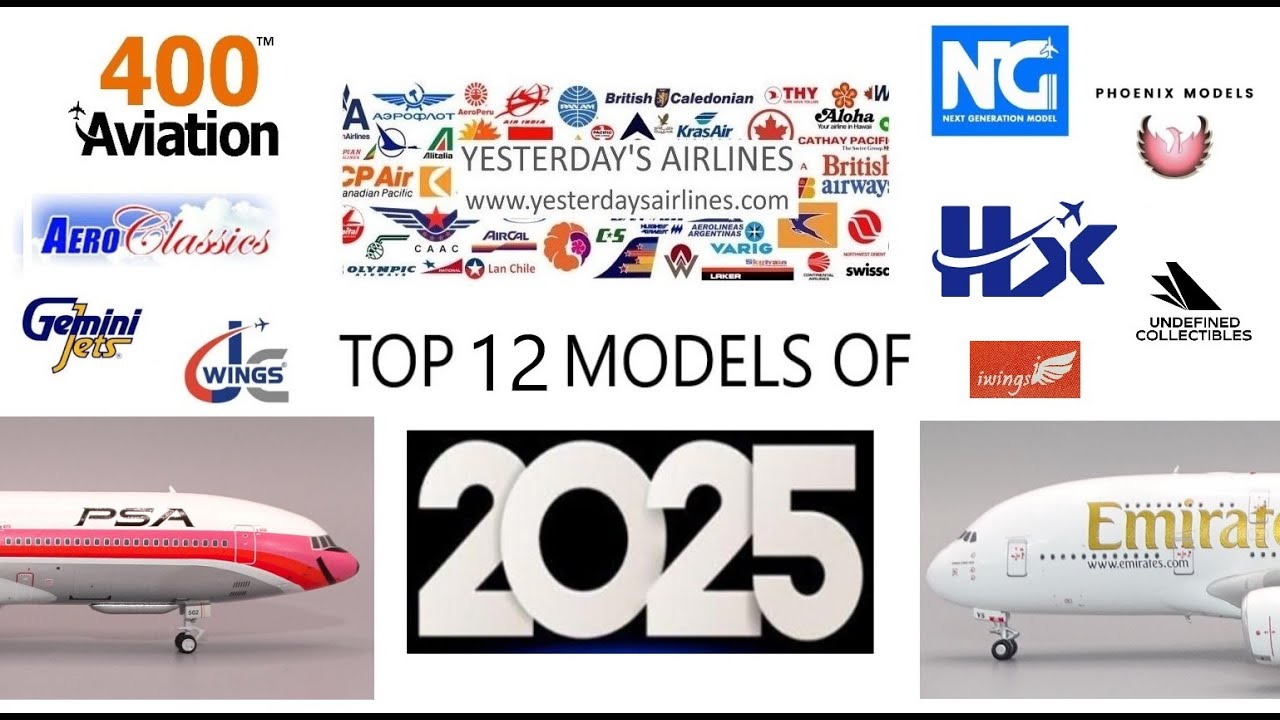Топ-12 400 масштабных моделей пассажирских самолетов 2025 года