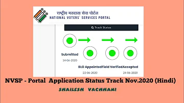 NVSP - Portal Online Application Status Track Nov.2020 (Hindi)