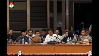 HARI KE-2 (Sesi 3),  PLENO TERBUKA REKAP HASIL PERHITUNGAN PEROLEHAN SUARA TINGKAT PROVINSI SUMUT