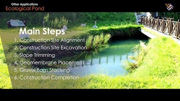 Geosynthetic Application | How "Lining for Artificial Ponds" is done?