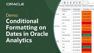 How to Create Conditional Formatting Rules on Date-Time Columns in Oracle Analytics