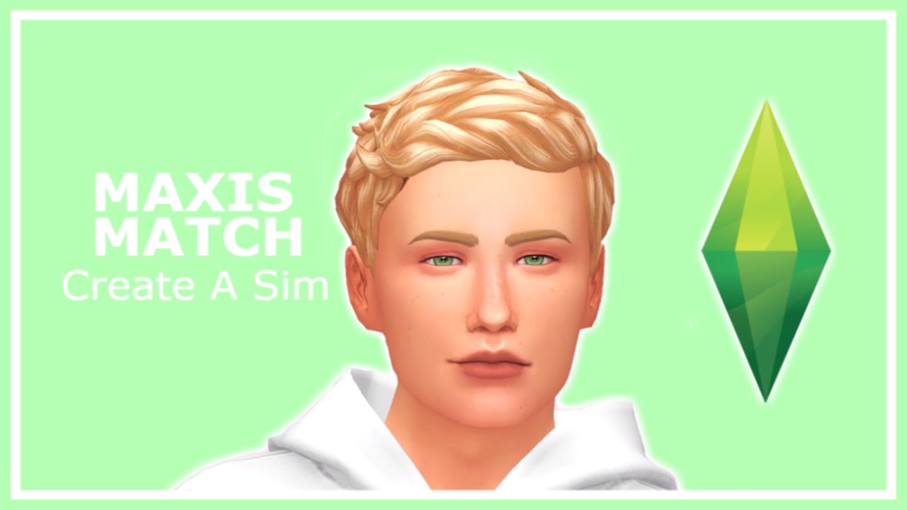 The Sims 4: CREATE A SIM /Maxis Match / Male Sim - KaySims - YouTube