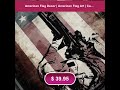 American Flag Decor | American Flag Art | Canvas Wall Art Poster Print | Rustic American Flag wit...