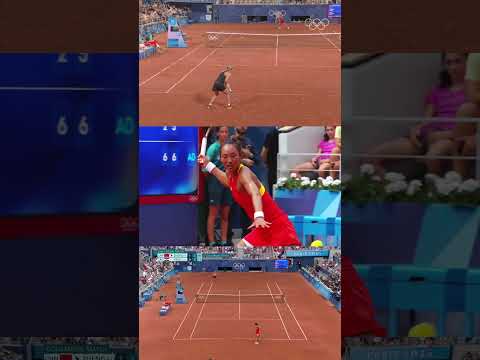 Zheng Qinwen 🤩 Olympic edition! 🥇