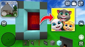 How to Make PORTAL to TALKING TOM & FRIENDS in MINI BLOCK CRAFT 3D