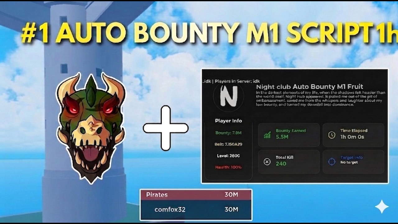 [FREE] AUTO BOUNTY Blox Fruits Script | Night Hub Auto Bounty 1H - YouTube