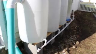 Rain Barrel System for Vegetable Garden