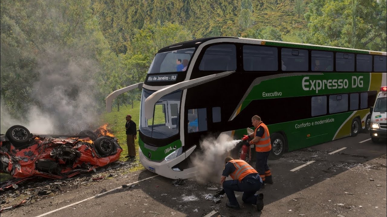 WORLD BUS DRIVING SIMULATOR| HIGHWAY CAR ACCIDENT| ANDROID GAMEPLAY 