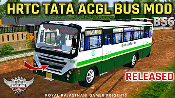 download HRTC Tata Acgl BS6 Bus Mod For Bussid | Bussid V3.7.1 | Royal Rajasthani Gamer