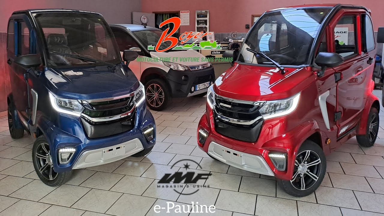 IMF E-PAULINE - La nouvelle voiture sans permis électrique - Présentation - Boyer Motoculture
