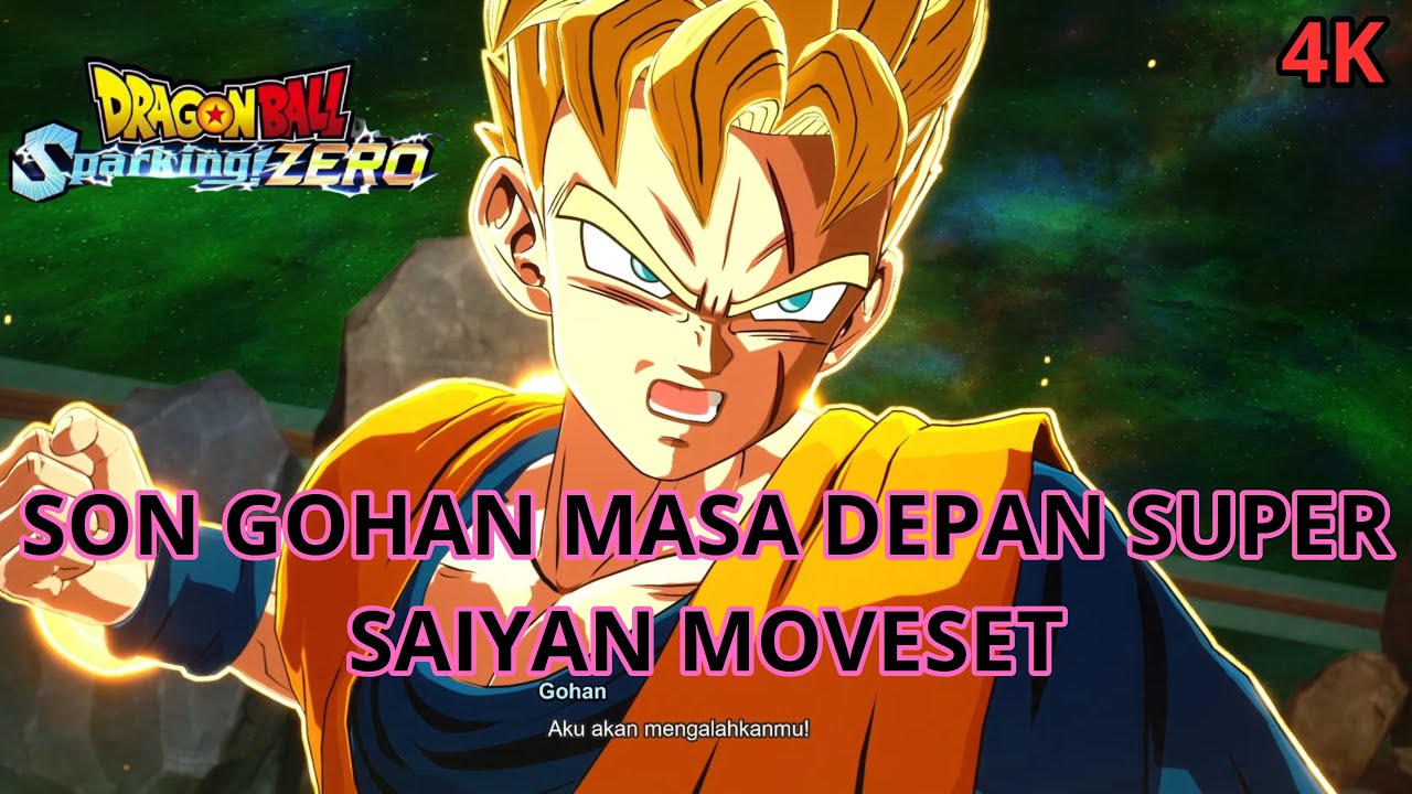 SON GOHAN MASA DEPAN SUPER SAIYAN MOVESET 4K - DRAGON BALL Sparking ...