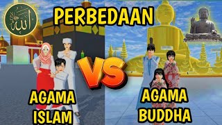 PERBEDAAN AGAMA ISLAM DENGAN AGAMA BUDDHA!! || SAKURA SCHOOL SIMULATOR INDONESIA