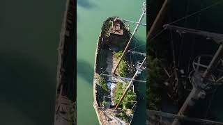 awesome abandoned pirate ship as seen from my DJI Mini 2 drone