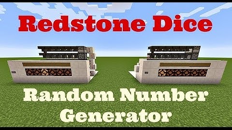 [Tutorial]  Redstone Dice / Random Number Generator