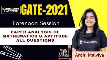 GATE 2021 Mechanical Paper Analysis | Mathematics & Aptitude All Questions | Arohi Malviya