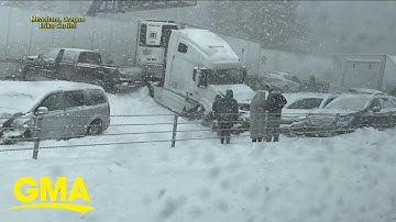 2 winter storms expected to bring blizzard conditions, flooding across US l GMA
