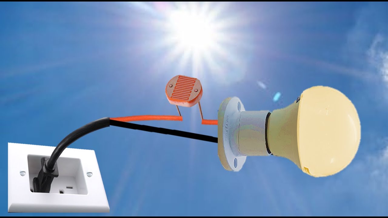 Automatic light on/off circuit using light sensor - YouTube