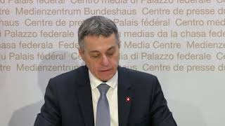 25.02.2022 - BP Cassis, Keller-Sutter, Parmelin zu: Europapolitik