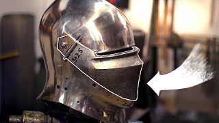 How to make visor for medieval helmet. Forging armour