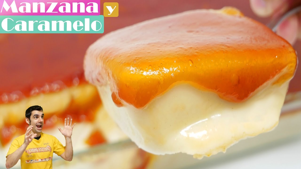 ¿Tienes MANZANAS? POSTRE o PASTEL de MANZANA y CARAMELO CREMOSO🥧🍏 muy FÁCIL y RÁPIDO!!! Receta # 604