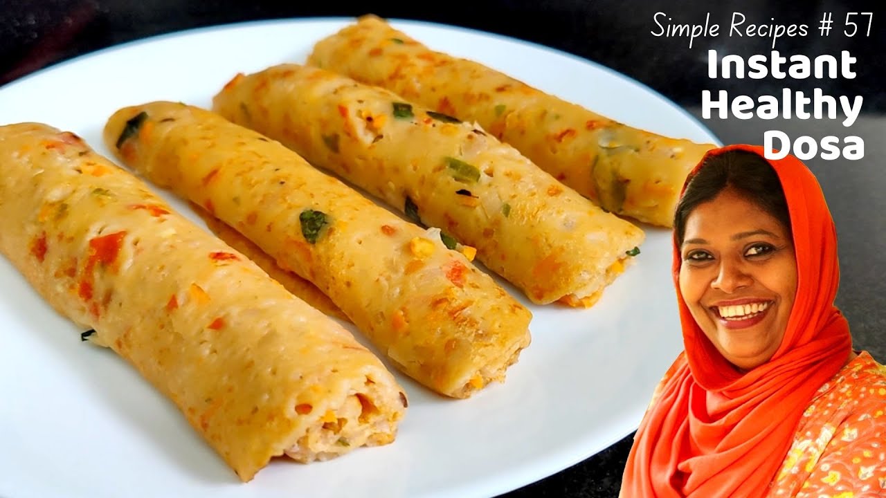 Instant Healthy Dosa | Diet നോക്കുന്നവർക്ക് ഒരു അടിപൊളി ഹെൽത്തി ദോശ | Salu Simple Recipes