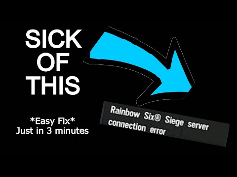 *NEW* How To Fix The Connection Error In Rainbow Six Siege In 2021 On All Consoles!!!
